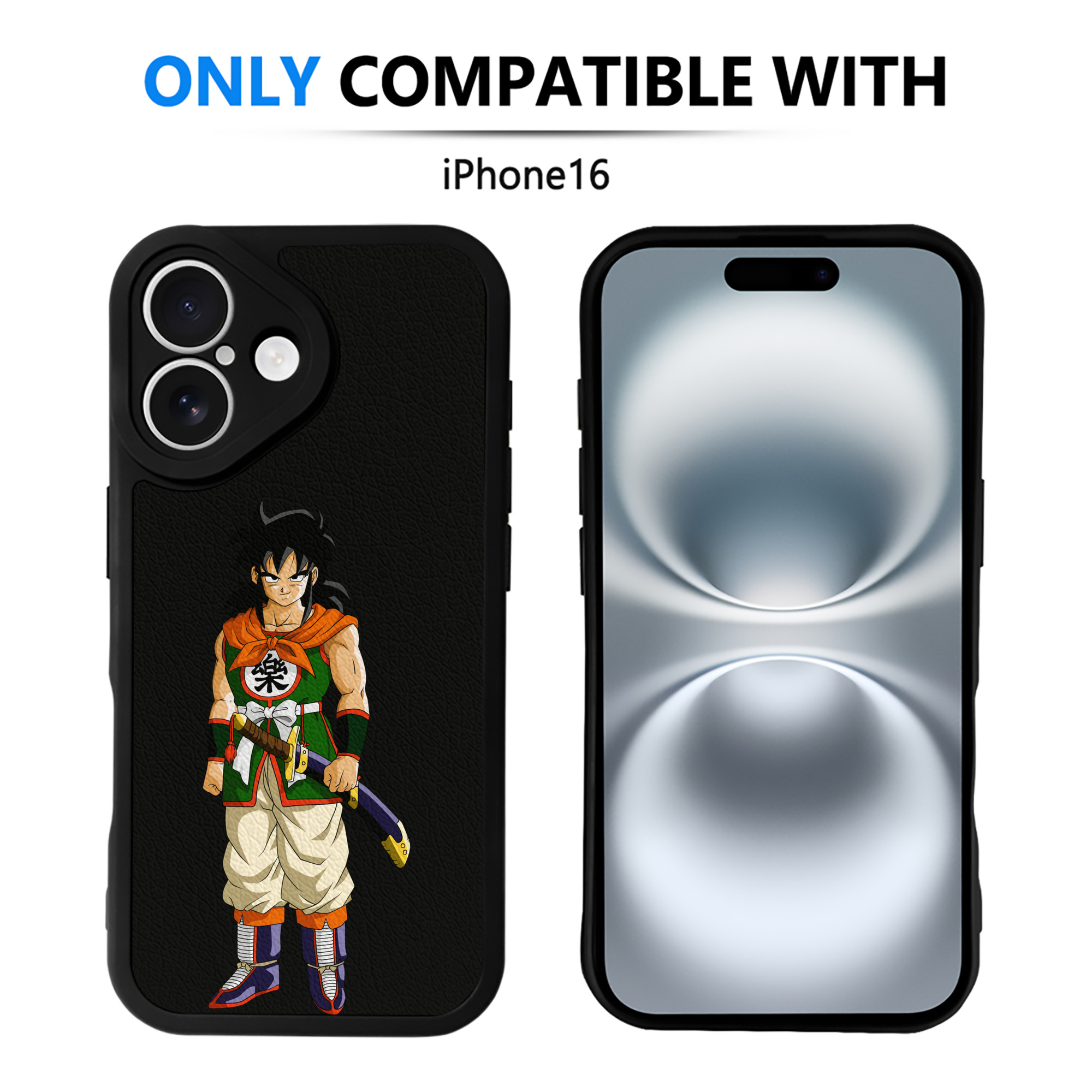 （画像用） ドラゴンボール ヤムチャ DRAGON BALL Yamcha 【iPhone 16シリーズ対応】シリコンスマホケース（レザー調） 材質：シリコン